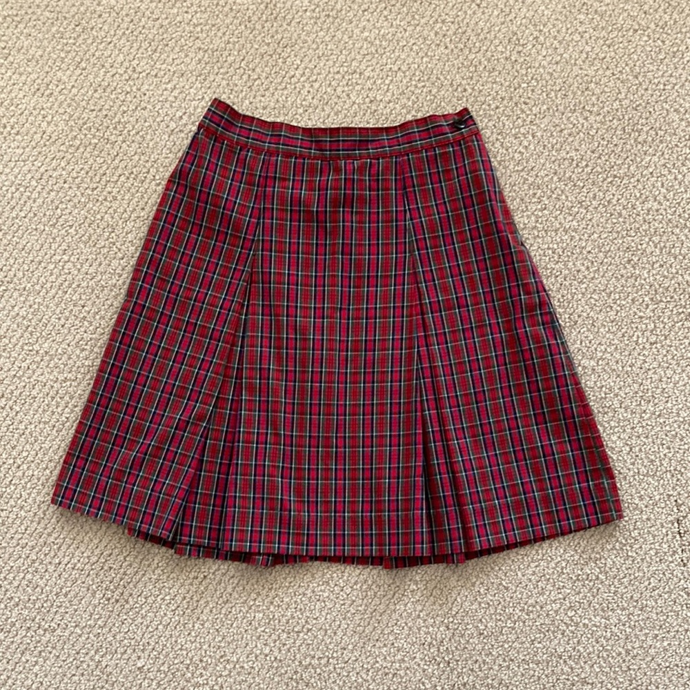 Mills Uniform Co. Girls’ Plaid Skirt Red School Girl Prep Child’s Size 14 EUC